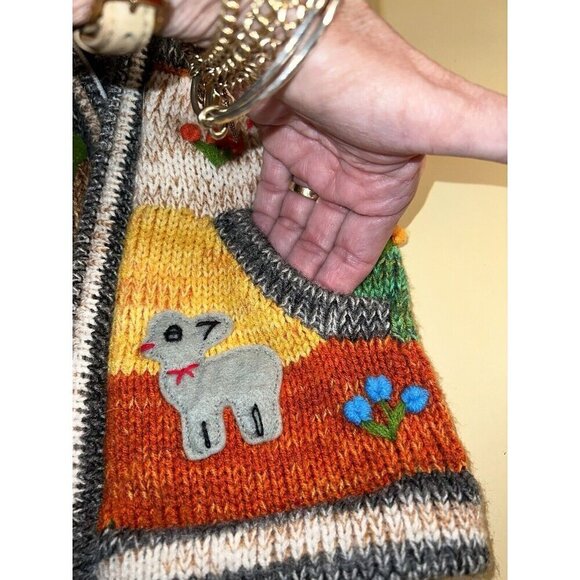 Sweater Peruvian Peru Hooded Child Boy Or Girl Zipper size 6 - Picture 11 of 16